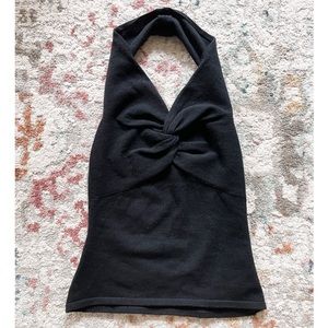 Jackie Rogers Black Cashmere Halter Tank - Small